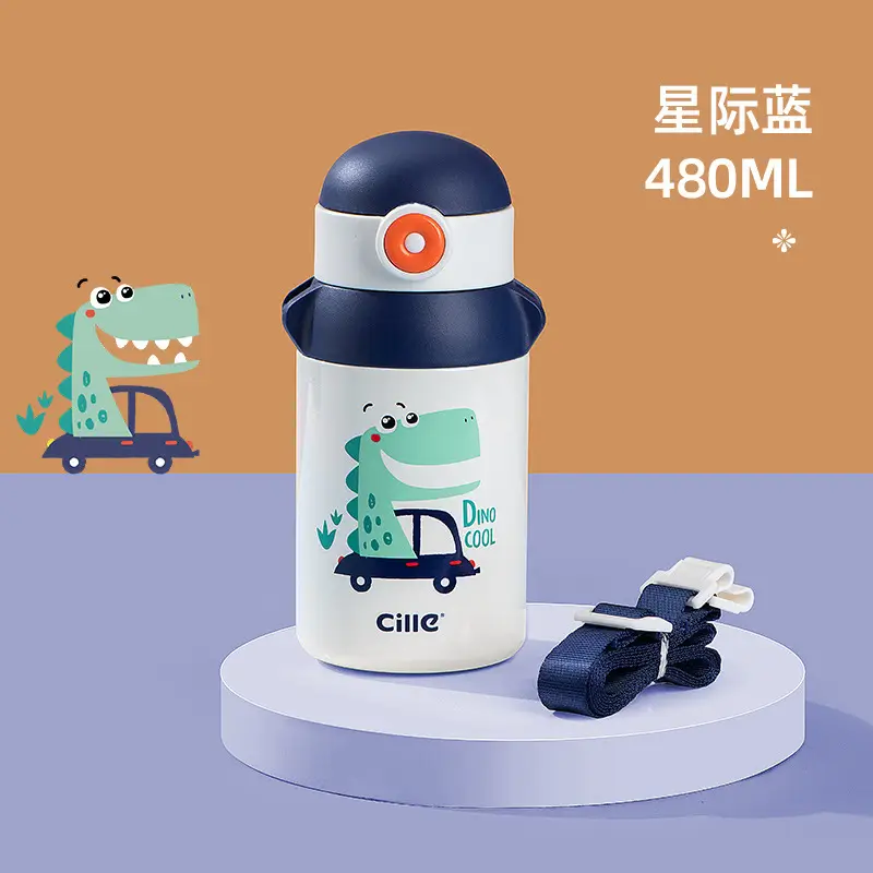 Xile Kidsren's Thermos Cup for School Special Water Cup for Male and Female Students 2025 New Straw Cup Sports Water Kettle