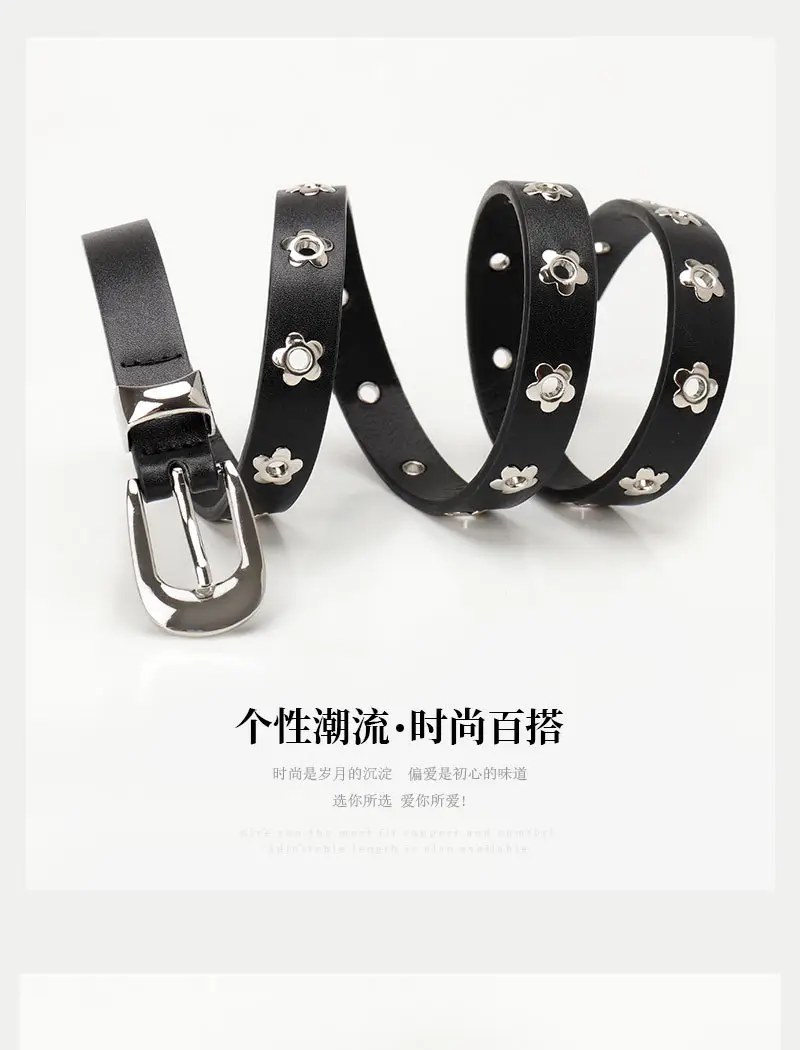 Women's Retro Punk Belt with Metal Buckle — feature 13