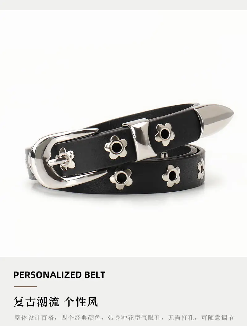 Women's Retro Punk Belt with Metal Buckle — feature 17