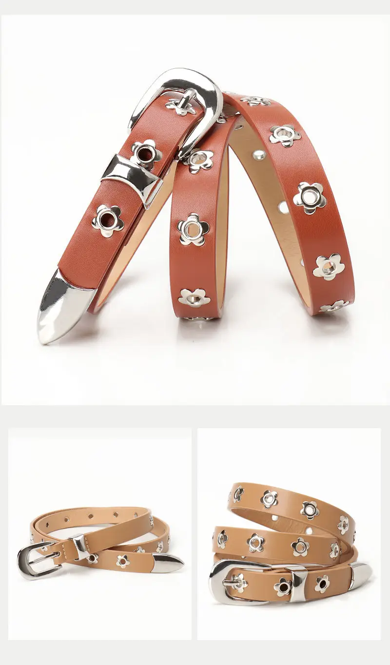 Women's Retro Punk Belt with Metal Buckle — feature 23