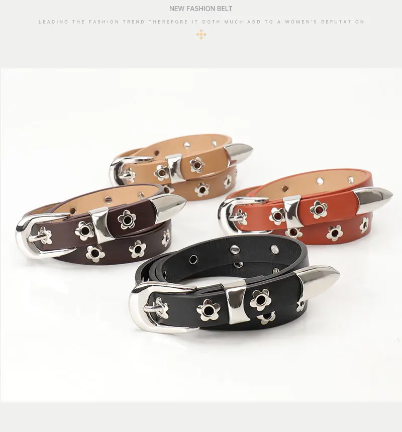 Women's Retro Punk Belt with Metal Buckle — feature 24