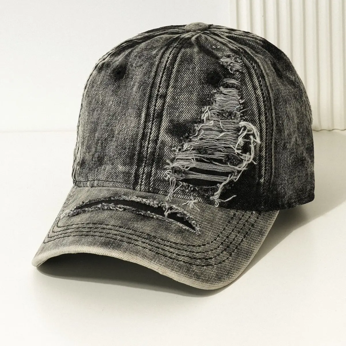 New Men's Green Wash Denim Baseball Cap - Image 10