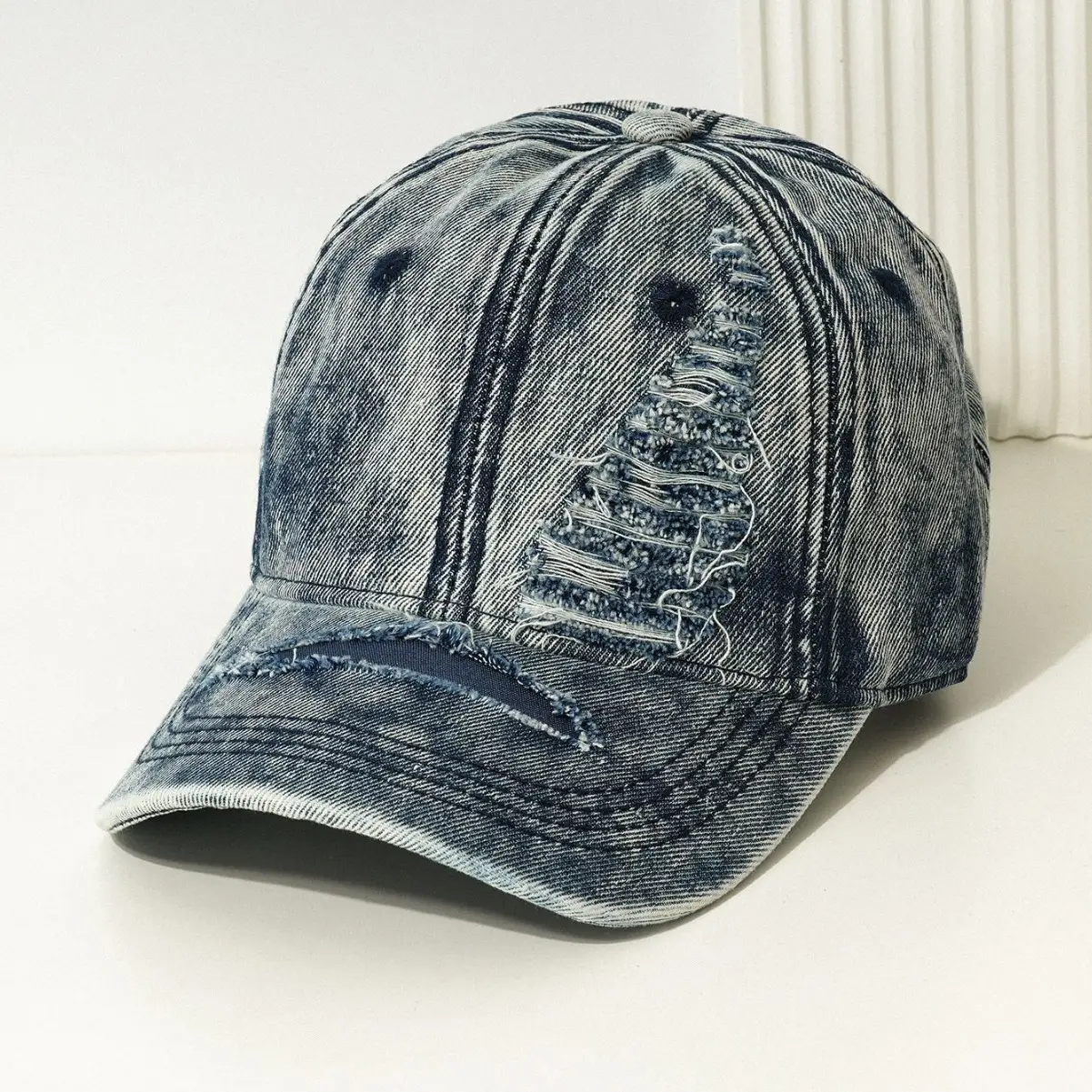 New Men's Green Wash Denim Baseball Cap - Image 11