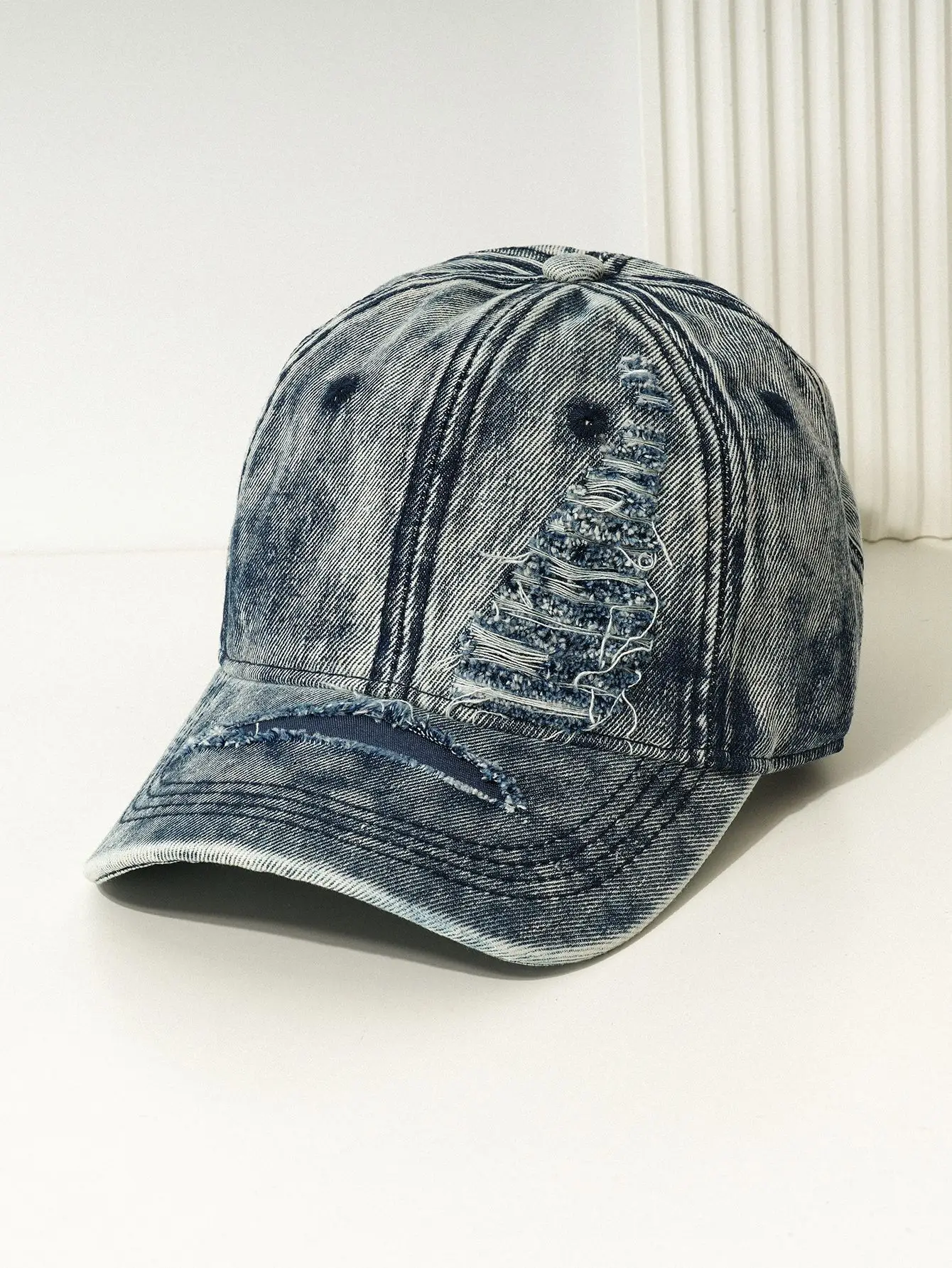 New Men's Green Wash Denim Baseball Cap - Image 4