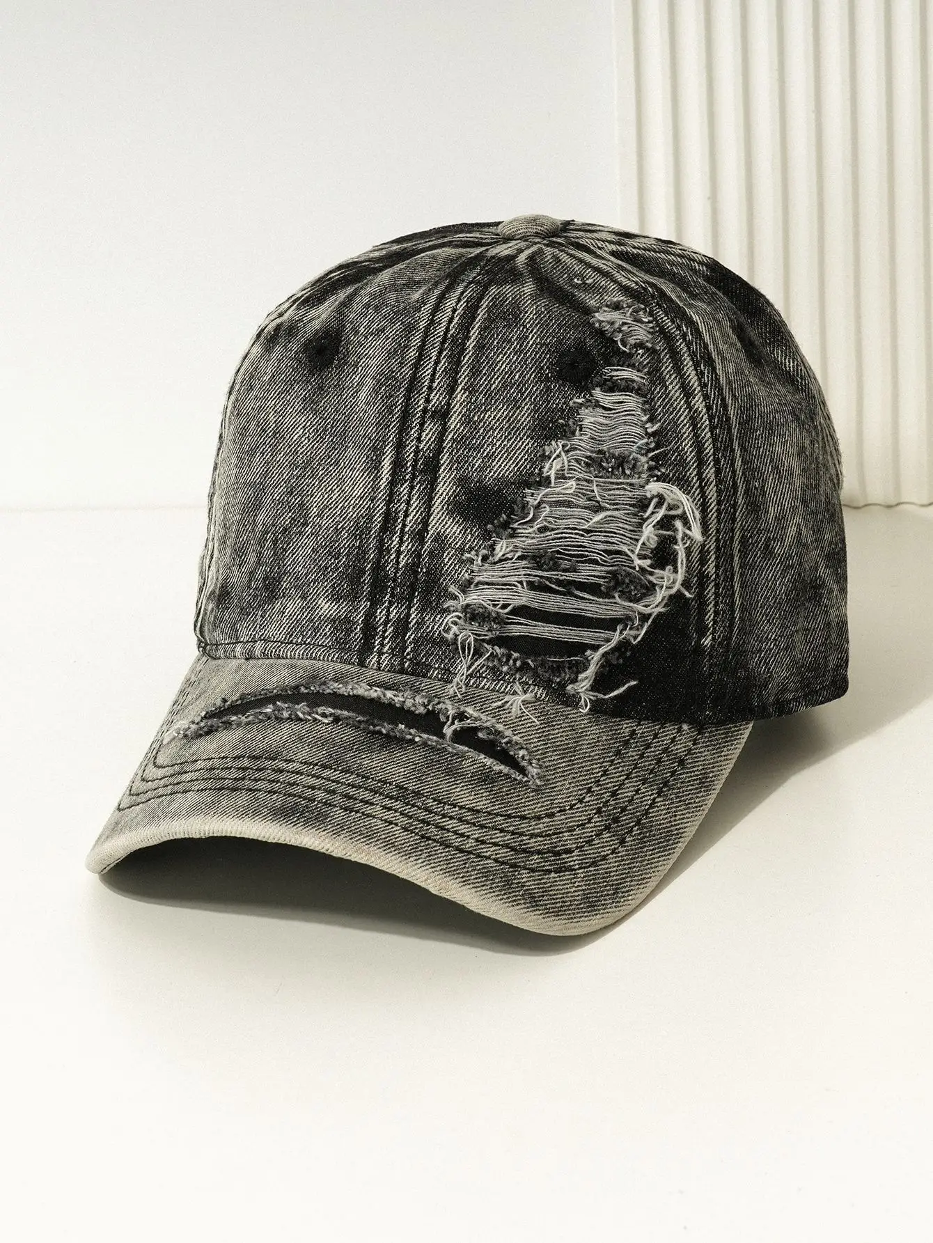 New Men's Green Wash Denim Baseball Cap - Image 5