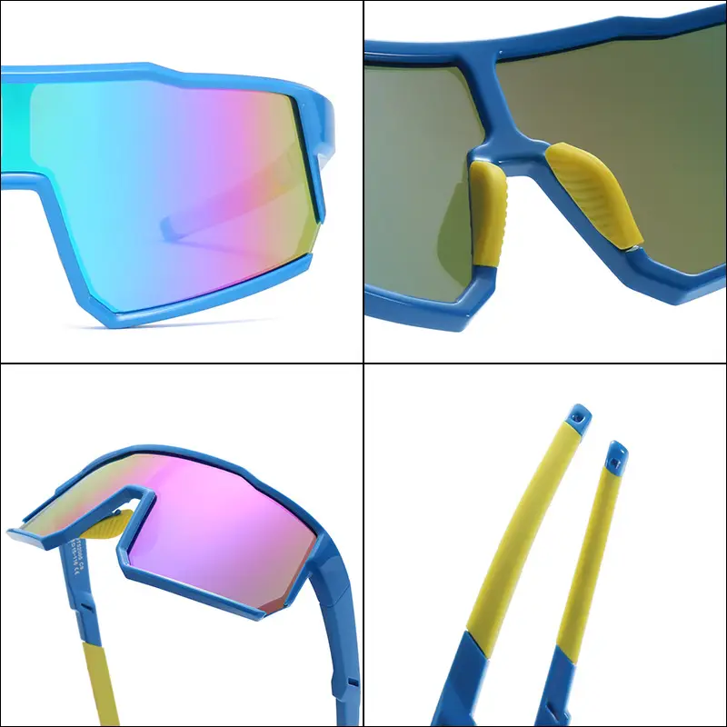 Polarized Kids Sunglasses Blue Rainbow Mirror - Image 12