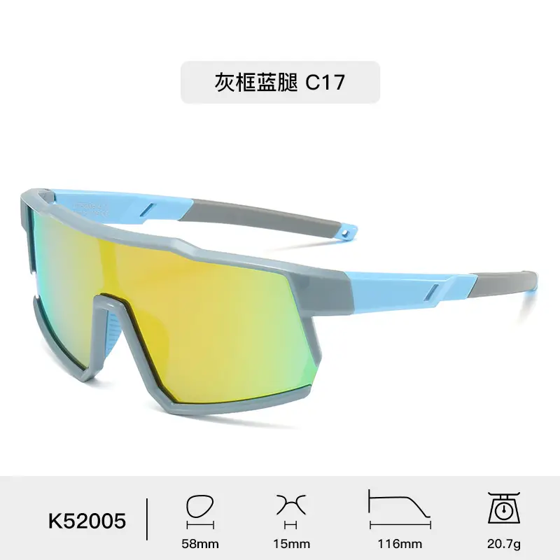 Polarized Kids Sunglasses Blue Rainbow Mirror - Image 8