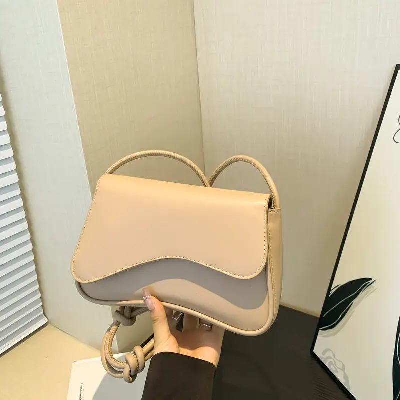 2024 Fashion Flip Bag Magnetic Buckle Small Square Shoulder Crossbody - Image 9