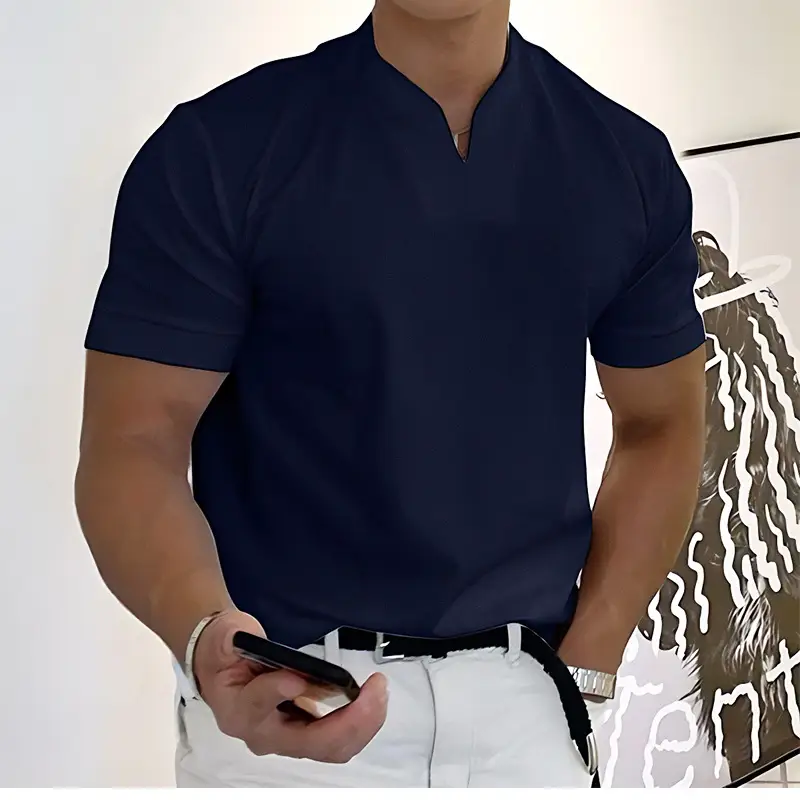 Men's Casual Fitness T-Shirt Short Sleeve Cotton - Image 2