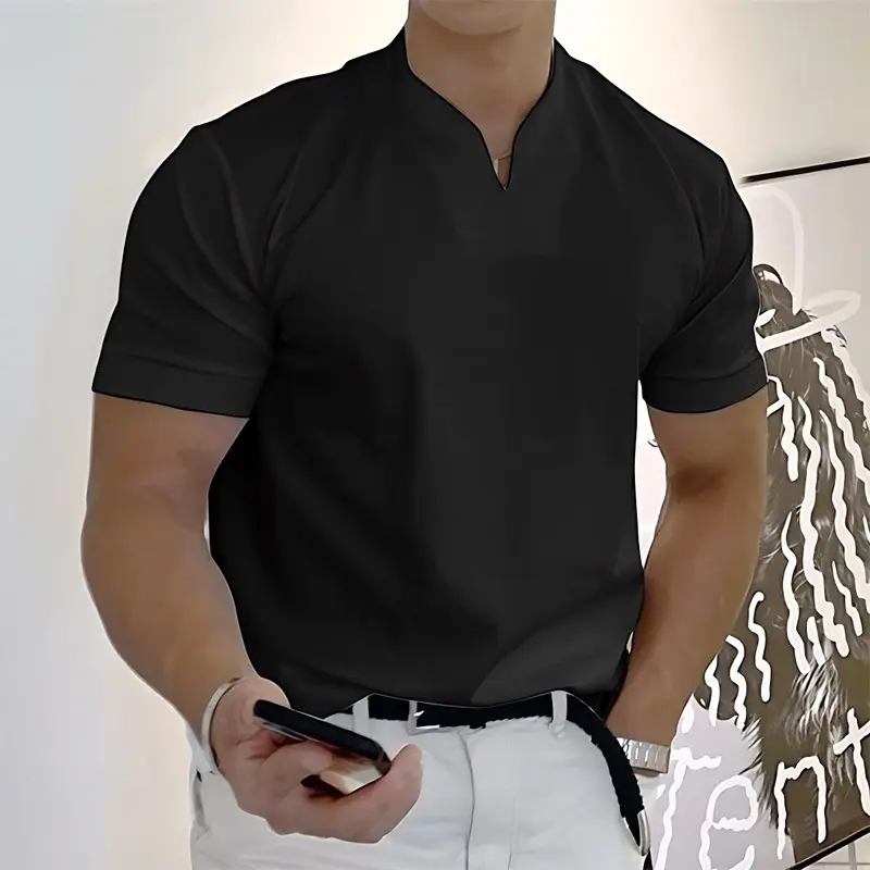 Men's Casual Fitness T-Shirt Short Sleeve Cotton - Image 4