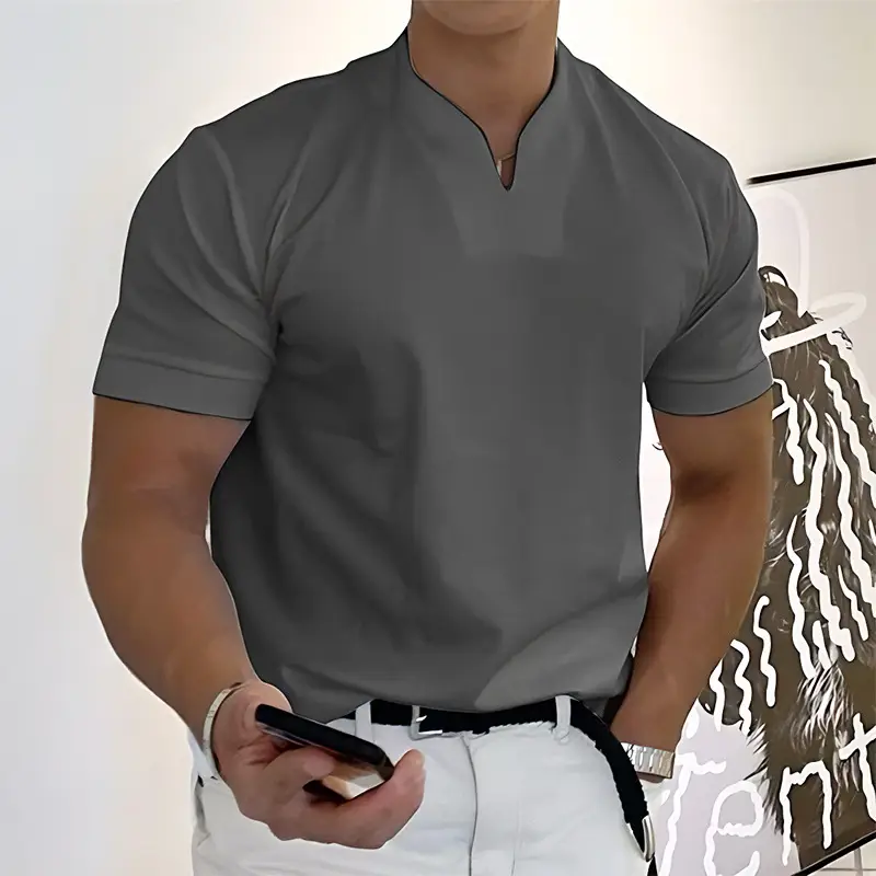 Men's Casual Fitness T-Shirt Short Sleeve Cotton - Image 6