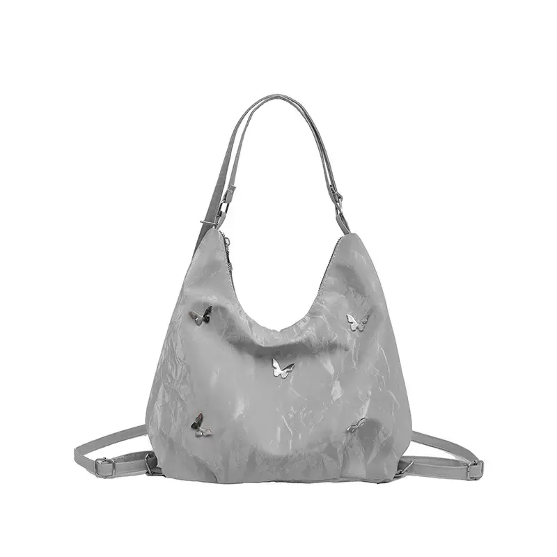 Light Blue Women's Shoulder Crossbody Bag with Bow Accents