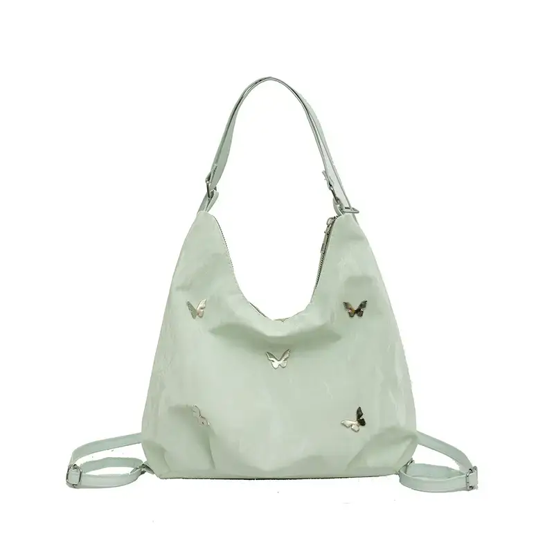 Light Blue Women's Shoulder Crossbody Bag with Bow Accents