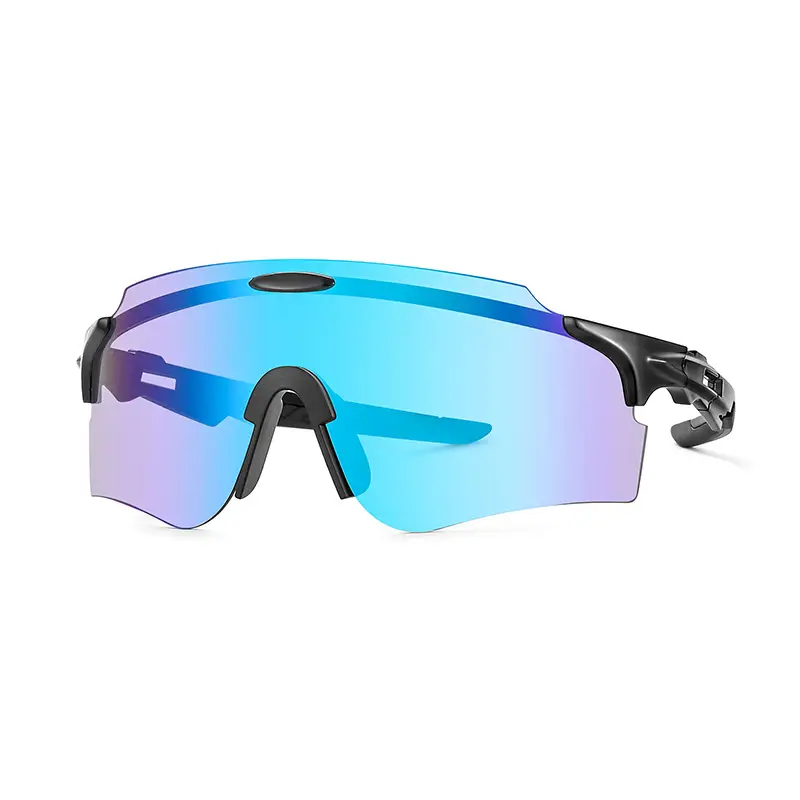 Windproof Polarized Riding Sunglasses Color Changing Yellow Blue