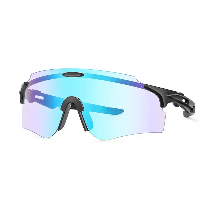 Windproof Polarized Riding Sunglasses Color Changing Yellow Blue
