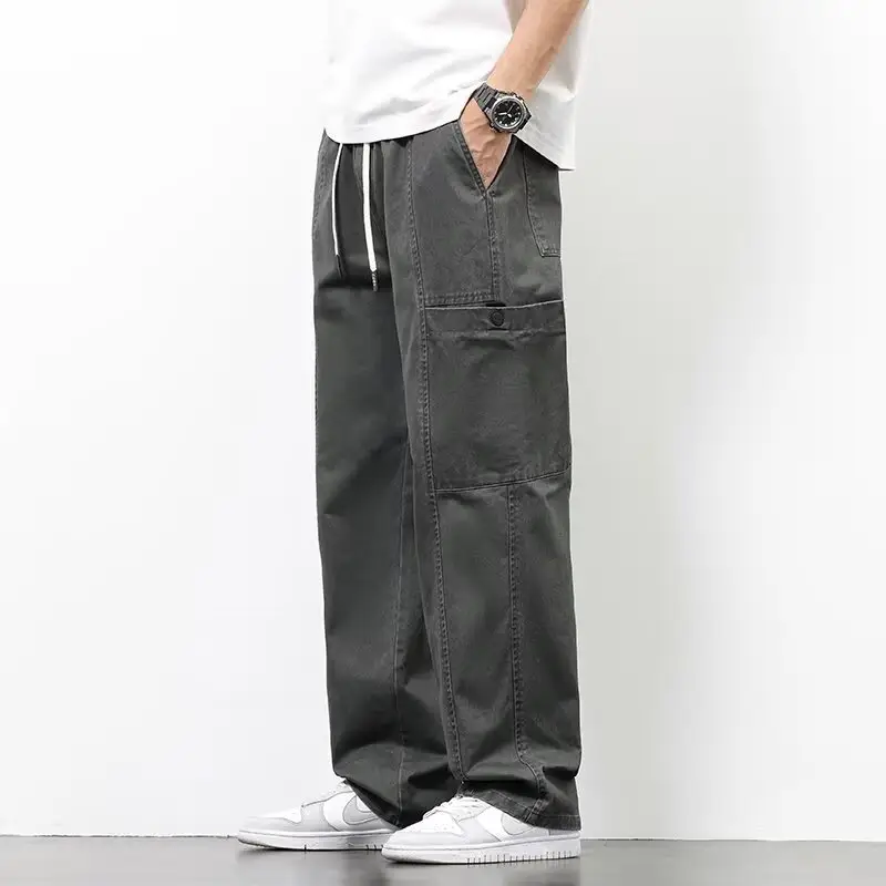 American Style Wide Leg Pants for Men Spring Autumn Loose Trendy - Image 12