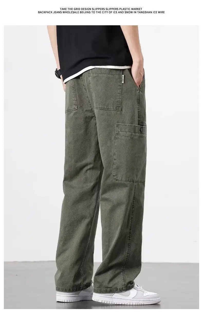 American Style Wide Leg Pants for Men Spring Autumn Loose Trendy — feature 22
