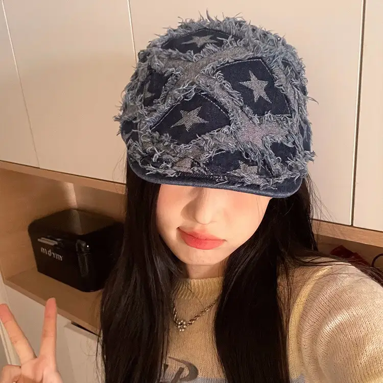 Vintage Duckbill Cap for Women Washed Distressed Y2K - Image 5