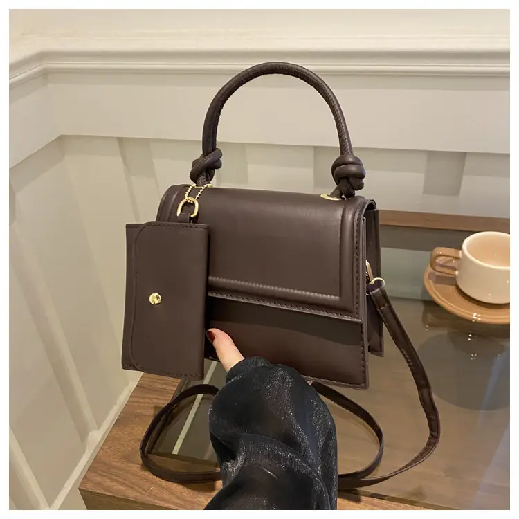 Women's 2-Piece Tan Shoulder Crossbody Bag Set - Image 3