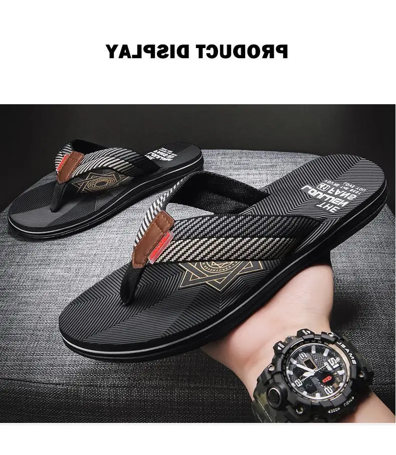 Fujian Factory New Beach Flip-Flops Men's Summer Non-Slip Clip Casual Sandals Outfit Trendy Thick Bottom Men — feature 5