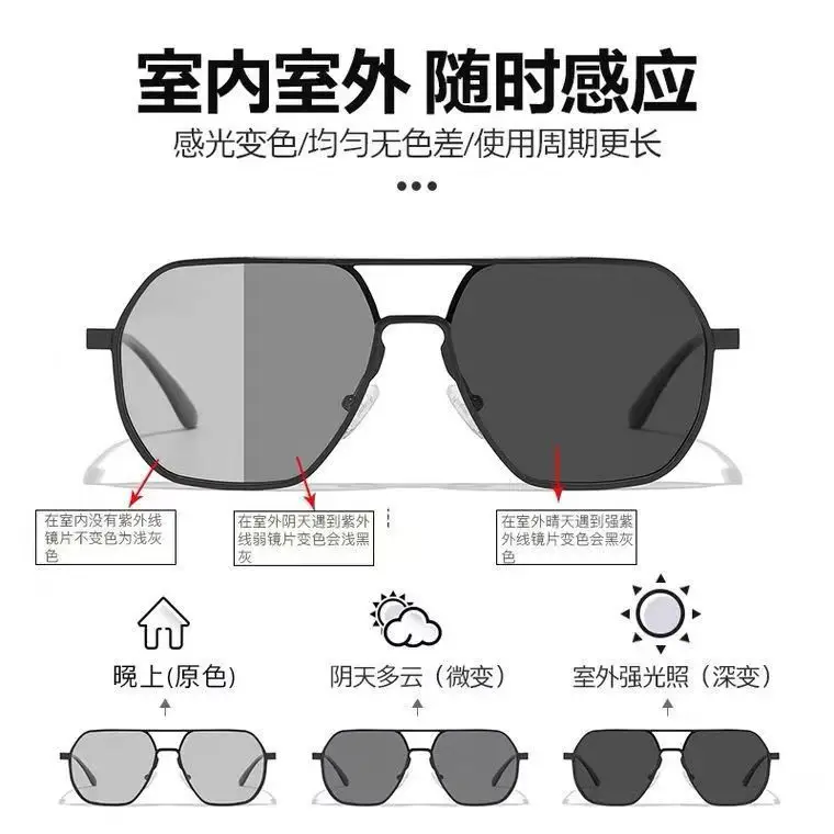 Aluminum Polarized Sunglasses Day Night Dual Use - Image 9