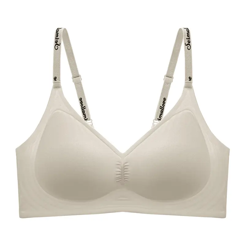Seamless Naked Sense Underwear Women's Jelly Soft Support Auxilum Anti-adjustment Type Sagging Ultra-soft Thin Bra without Steel Ring