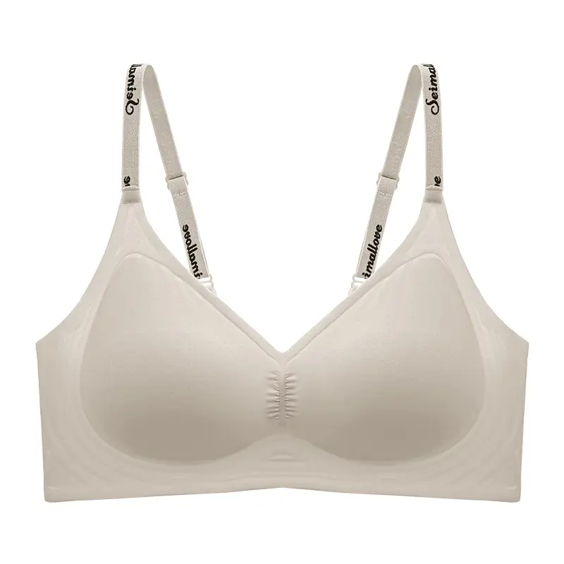 Seamless Naked Sense Underwear Women's Jelly Soft Support Auxilum Anti-adjustment Type Sagging Ultra-soft Thin Bra without Steel Ring