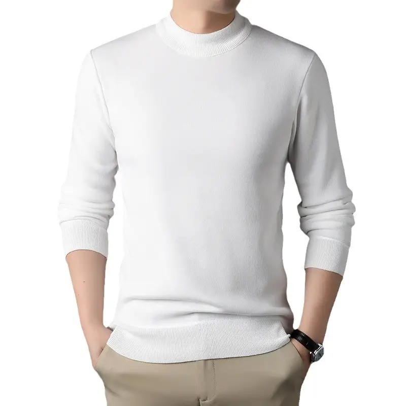 Men Grey Knitted Round Neck Sweater - Image 14