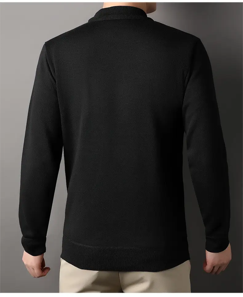 Men Grey Knitted Round Neck Sweater — feature 27