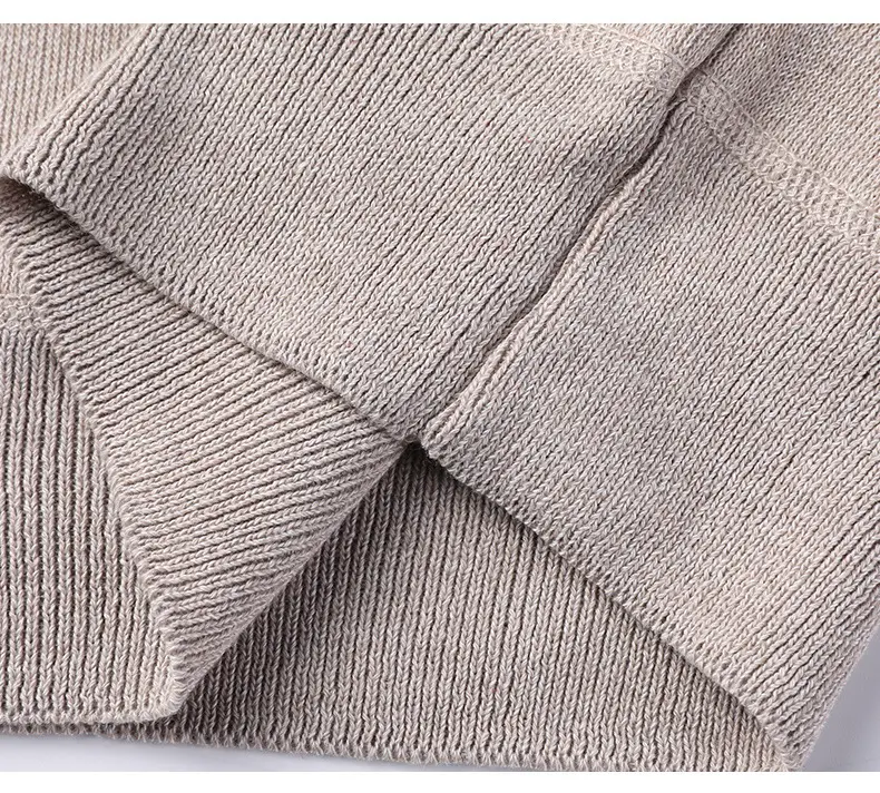 Men Grey Knitted Round Neck Sweater — feature 32