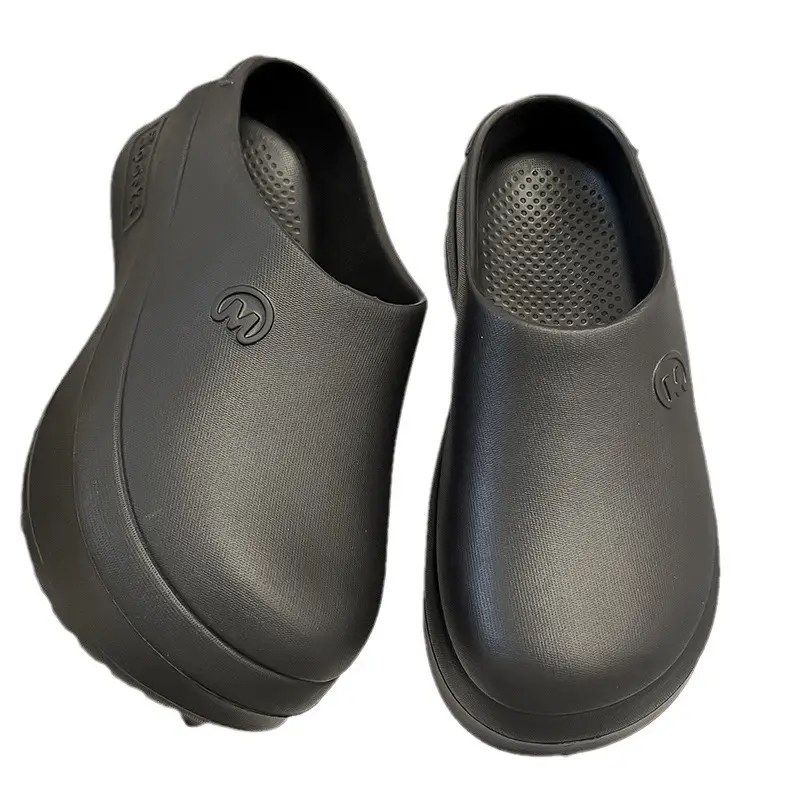 Thick-soled Baotou Half Slippers Women's Outwear Sandals Lightweight Non-slip Increased Waterproof Rain Boots Chef Shoes Ins Hole Shoes - Image 9
