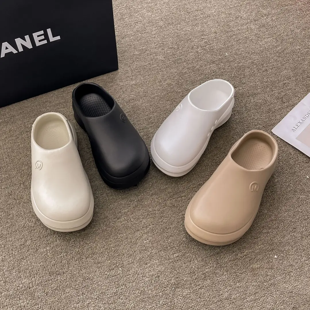 Thick-soled Baotou Half Slippers Women's Outwear Sandals Lightweight Non-slip Increased Waterproof Rain Boots Chef Shoes Ins Hole Shoes — feature 8