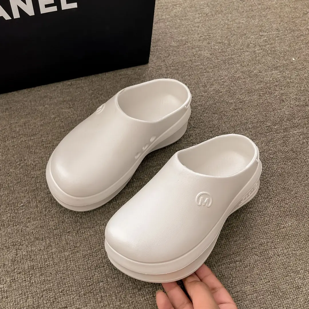 Thick-soled Baotou Half Slippers Women's Outwear Sandals Lightweight Non-slip Increased Waterproof Rain Boots Chef Shoes Ins Hole Shoes — feature 9