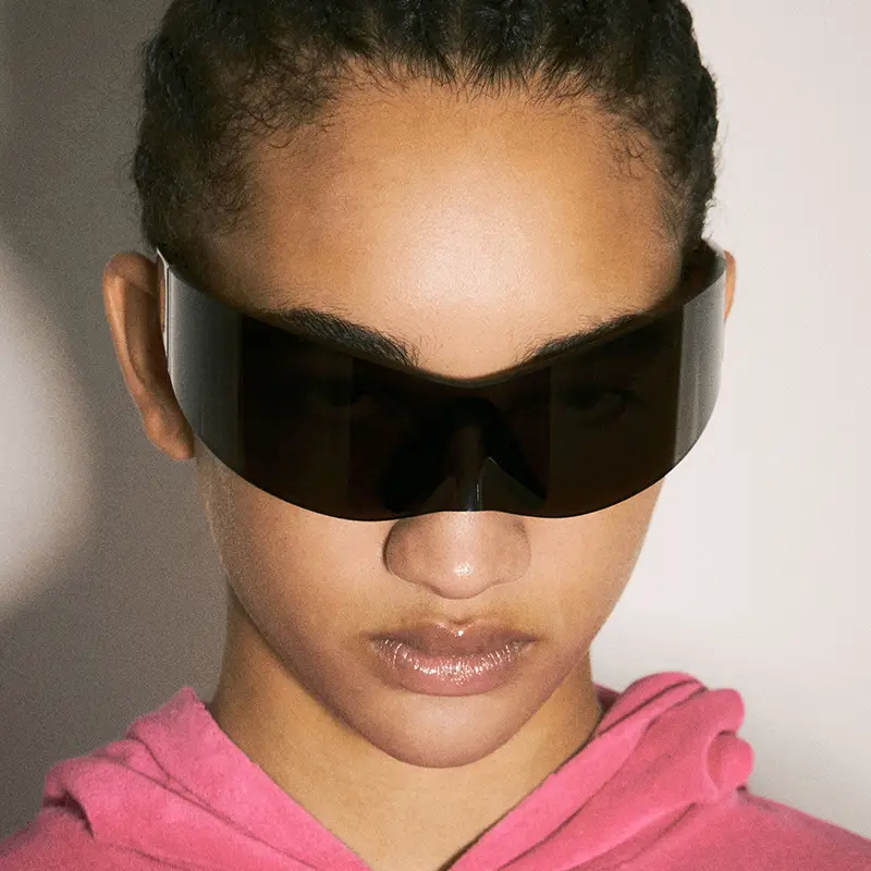 Frameless Sunglasses White Cyber Style Y2K Fashion - Image 8