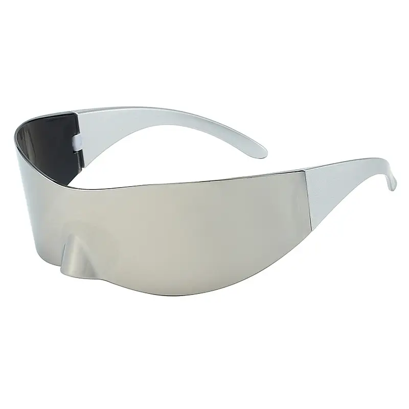 Frameless Sunglasses White Cyber Style Y2K Fashion - Image 9