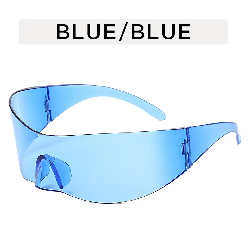 Frameless Sunglasses White Cyber Style Y2K Fashion - Image 4