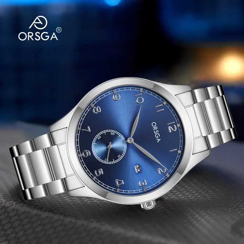 ORSGA Men's Digital Quartz Business Watch Silver Dial - Image 21