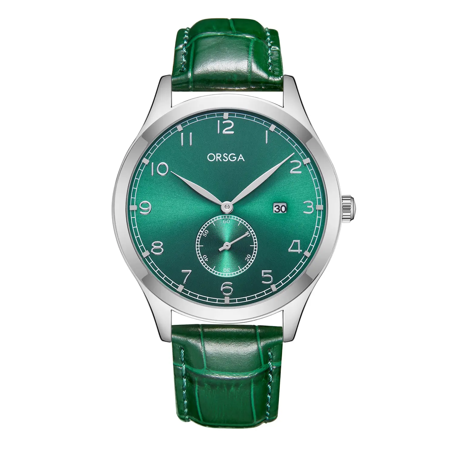ORSGA Men's Digital Quartz Business Watch Silver Dial - Image 10