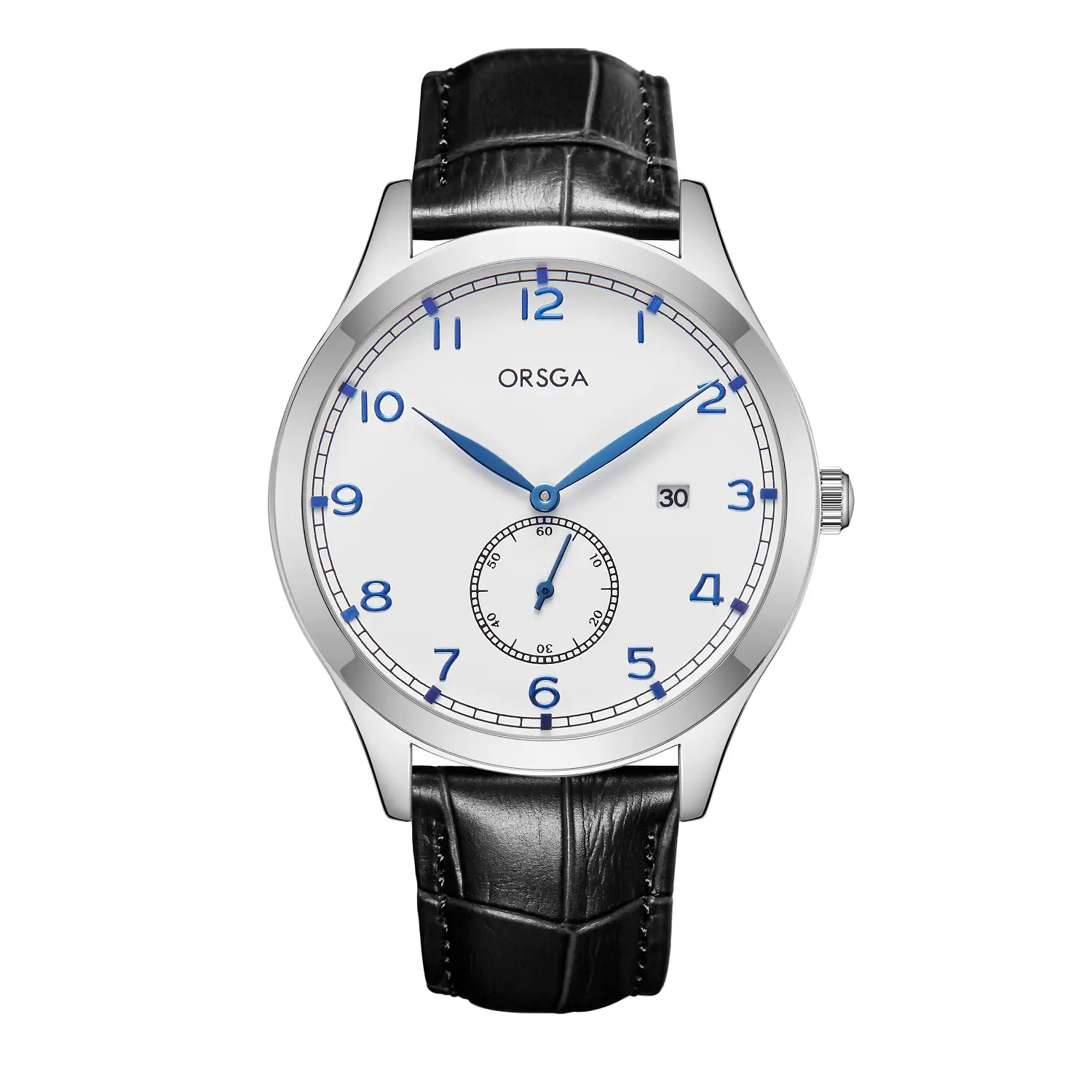 ORSGA Men's Digital Quartz Business Watch Silver Dial - Image 16