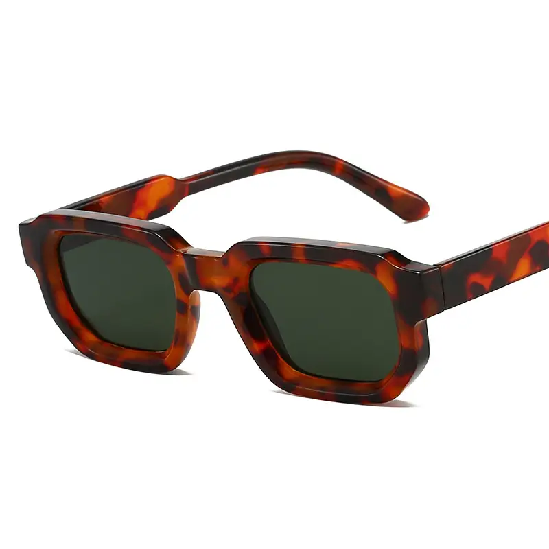 Women's Gray Tortoise Shell Sunglasses Square Frame - Image 18