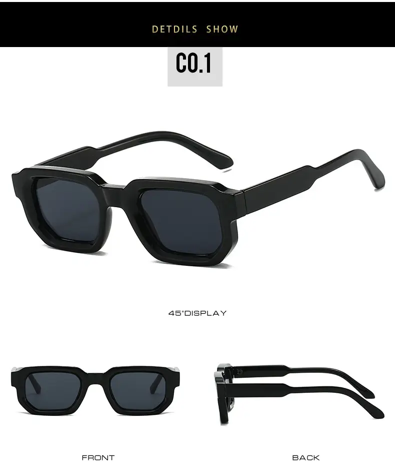 Women's Gray Tortoise Shell Sunglasses Square Frame — feature 19