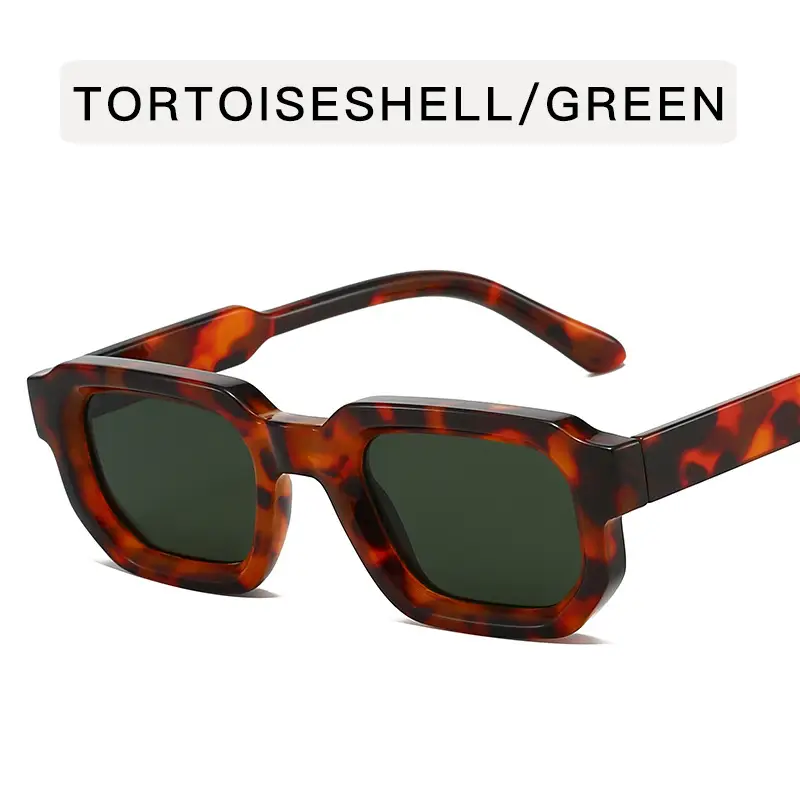 Women's Gray Tortoise Shell Sunglasses Square Frame - Image 6