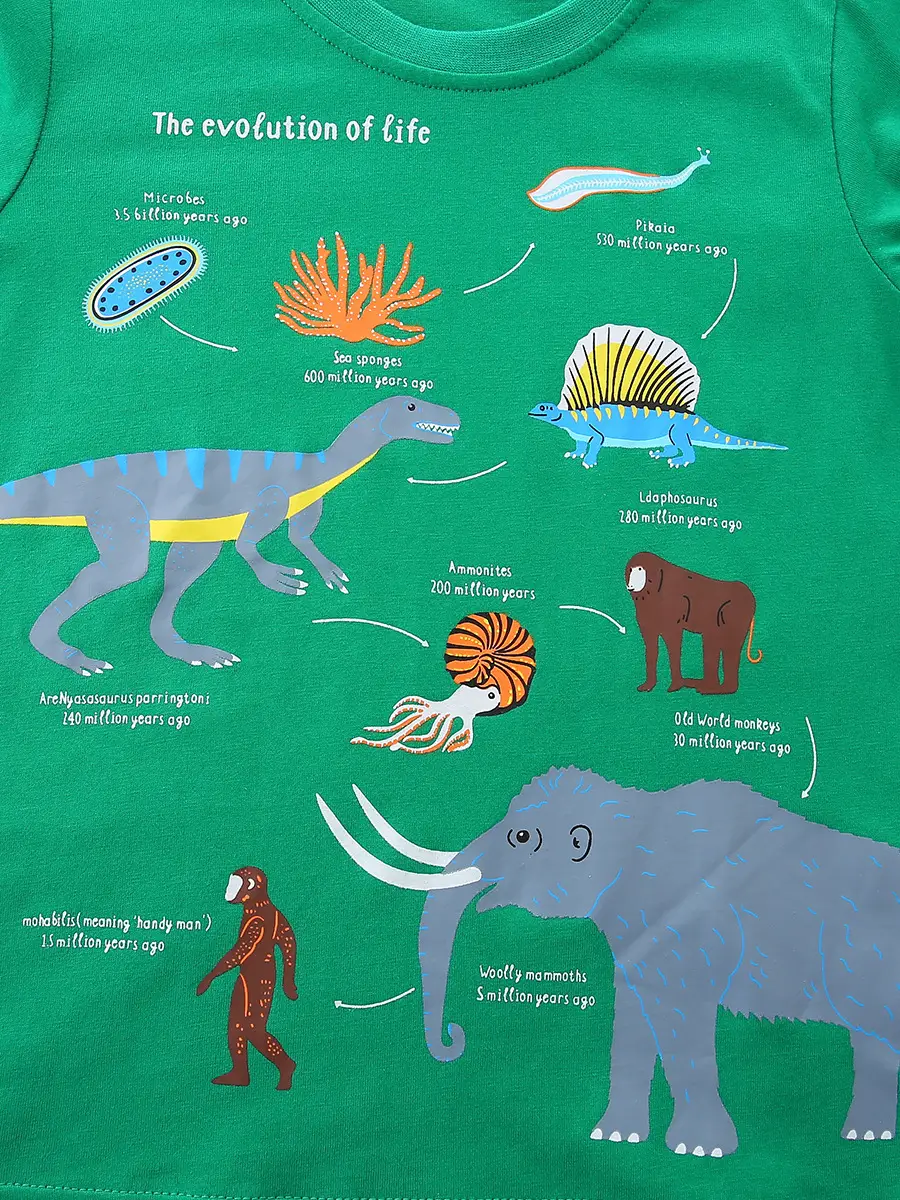 2025 Kids T-Shirt Green Animal Print Long Sleeve - Image 5