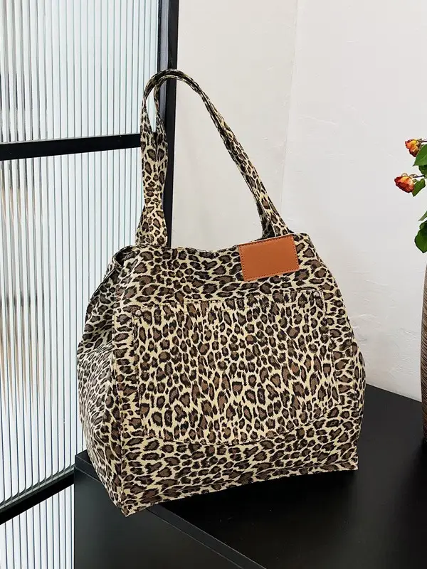 Leopard Print Women's Large Tote Bag 2024 - Image 5