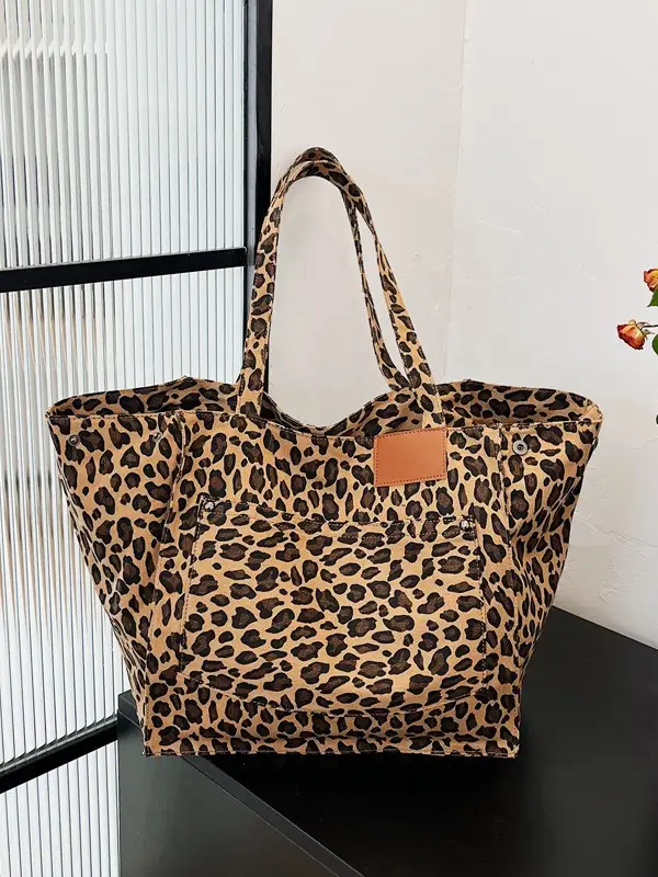 Leopard Print Women's Large Tote Bag 2024 - Image 7