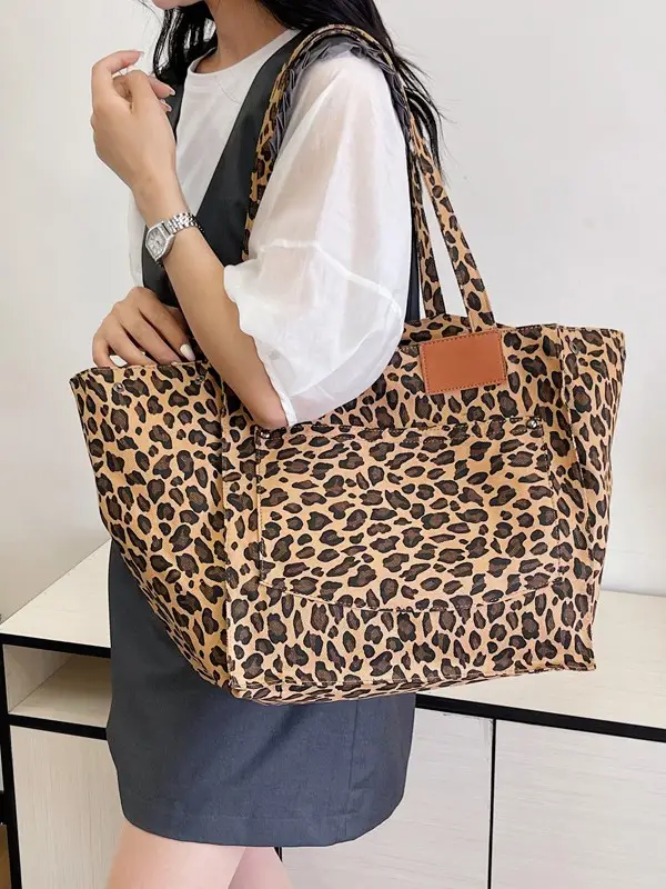 Leopard Print Women's Large Tote Bag 2024 - Image 8