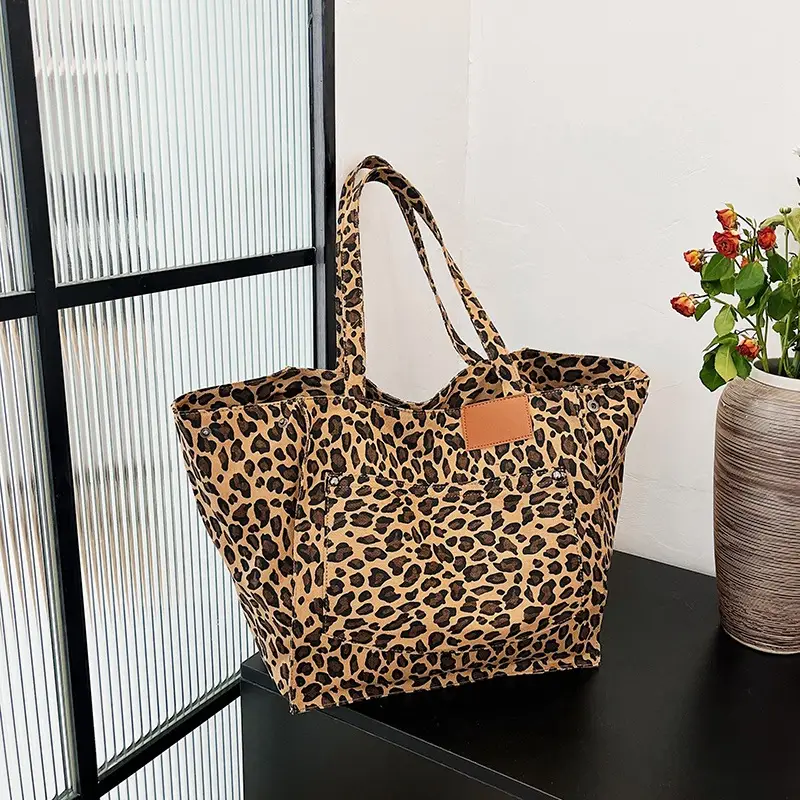 Leopard Print Women's Large Tote Bag 2024 - Image 2