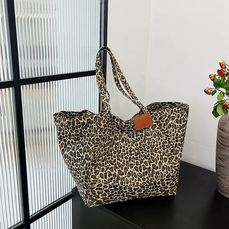 Leopard Print Women's Large Tote Bag 2024 - Image 3