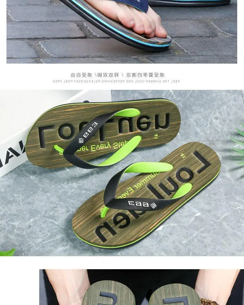 Fujian manufacturers new beach flip-flops men's wholesale summer non-slip pvc flip-flops outside wear flip fl — feature 10