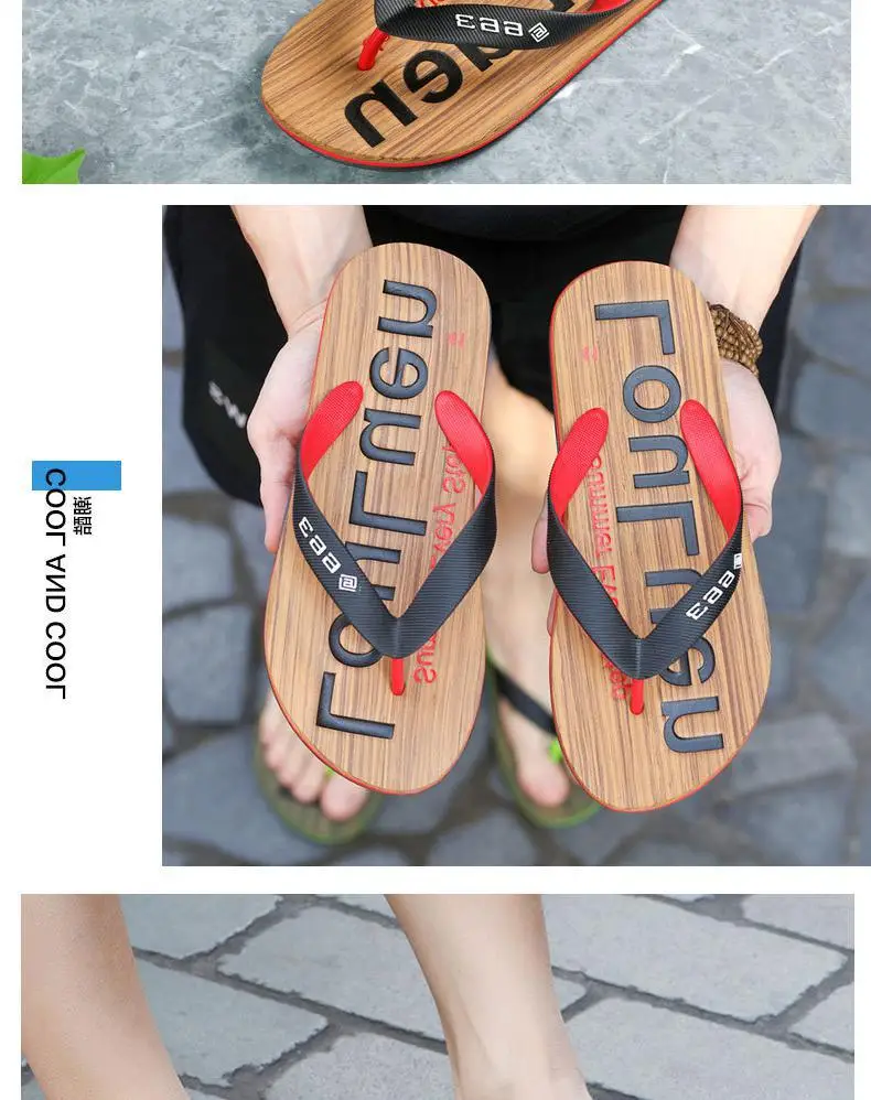 Fujian manufacturers new beach flip-flops men's wholesale summer non-slip pvc flip-flops outside wear flip fl — feature 5